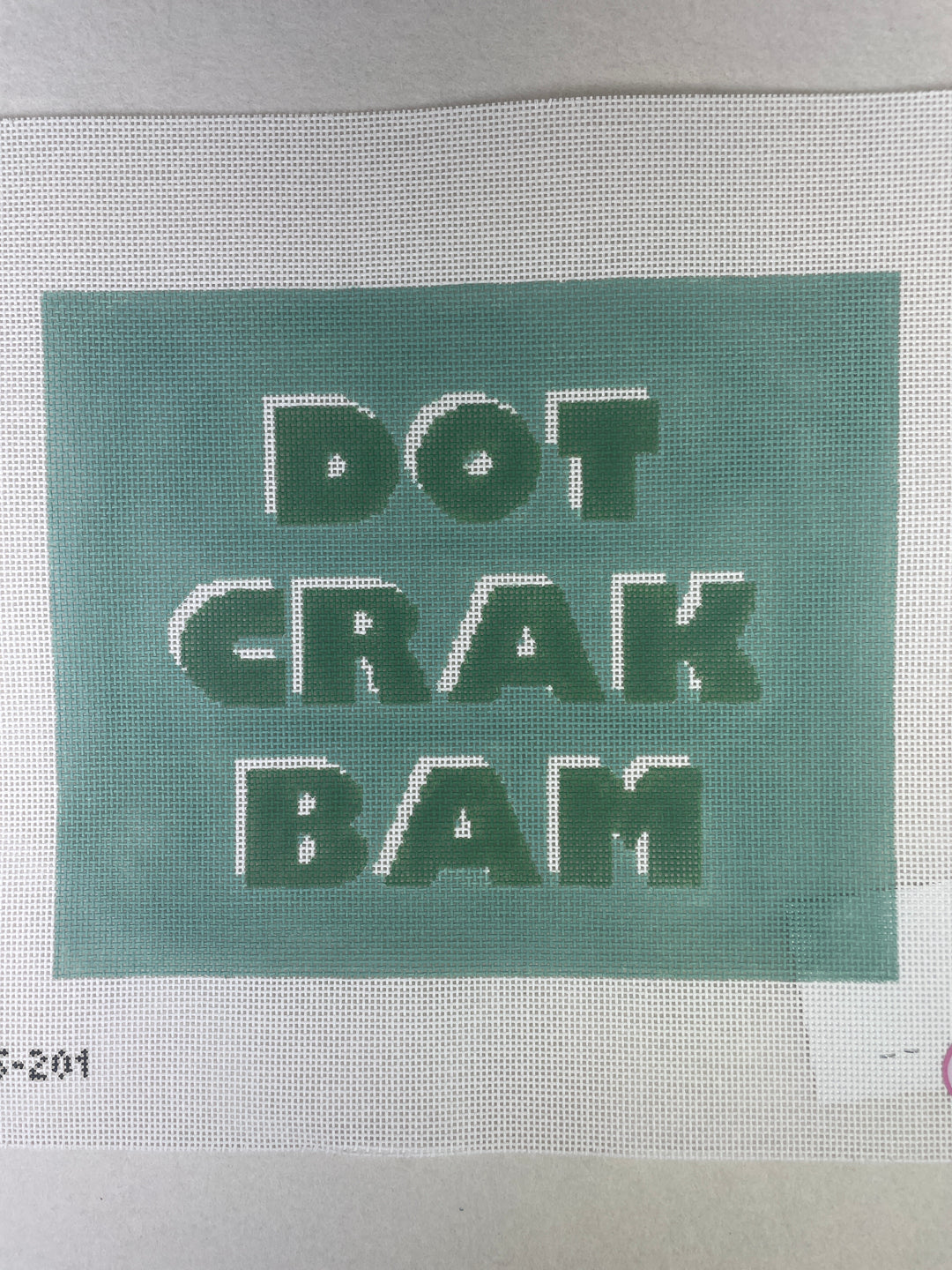 The Painted Stitch 201 Dot Crak Bam Tile Pouch- Green