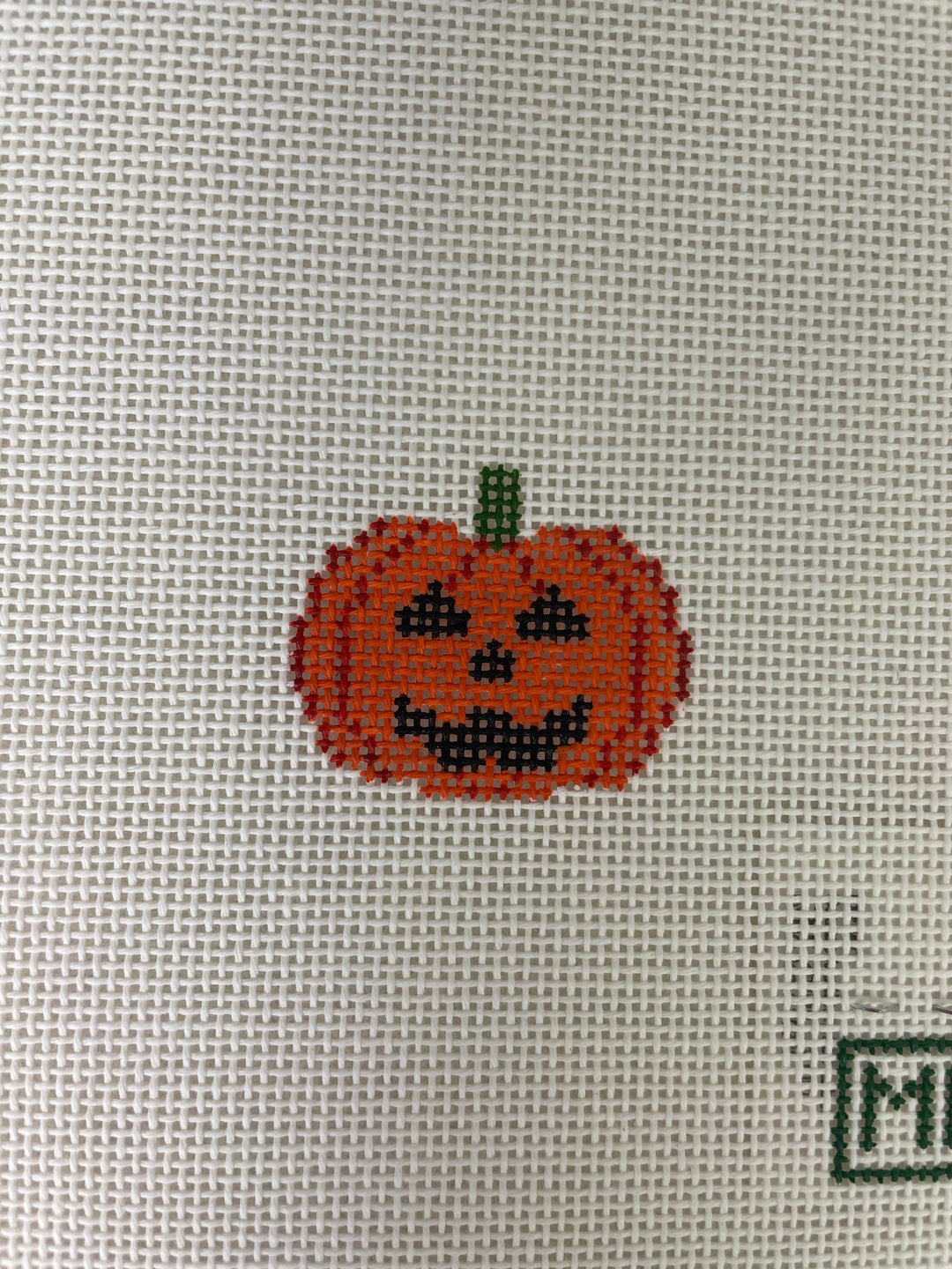 MF Needlepoint Jack-O-Lantern Mini Bag Charm