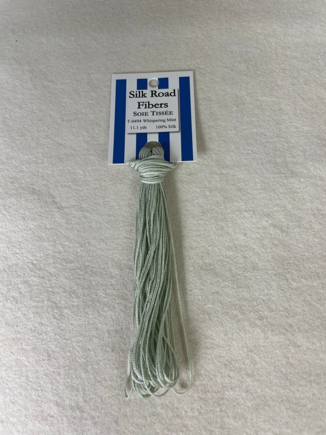 Silk Road Fibers T-0494 Whispering Mint Soie Tissee