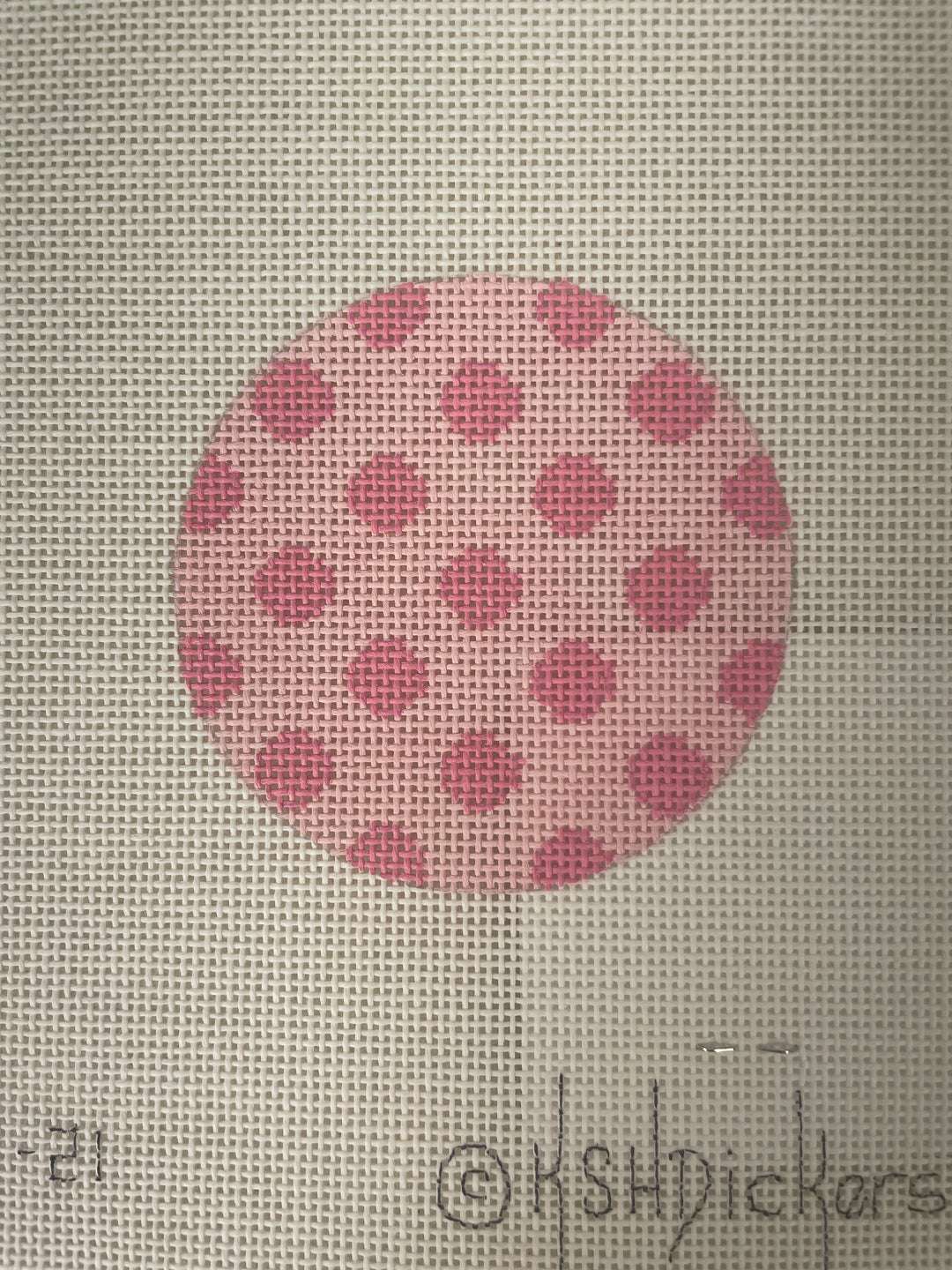 * Kate Dickerson ALB21 Bright Disk Letter Pink Polka Dots