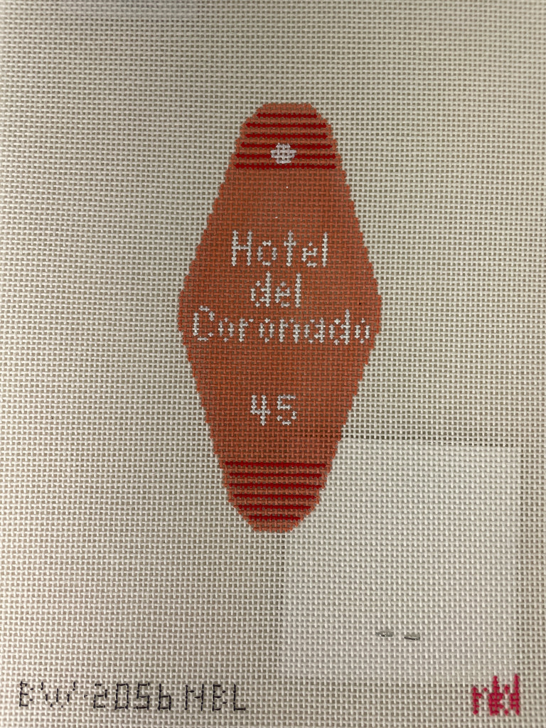 * Blue Waters Needlepoint / Needlepoint by Laura 2056 Hotel del Coronado Hotel Key