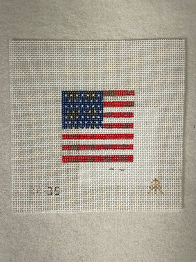 * Evergreen CC05 American Flag Needlepoint Canvas for Can Cozy