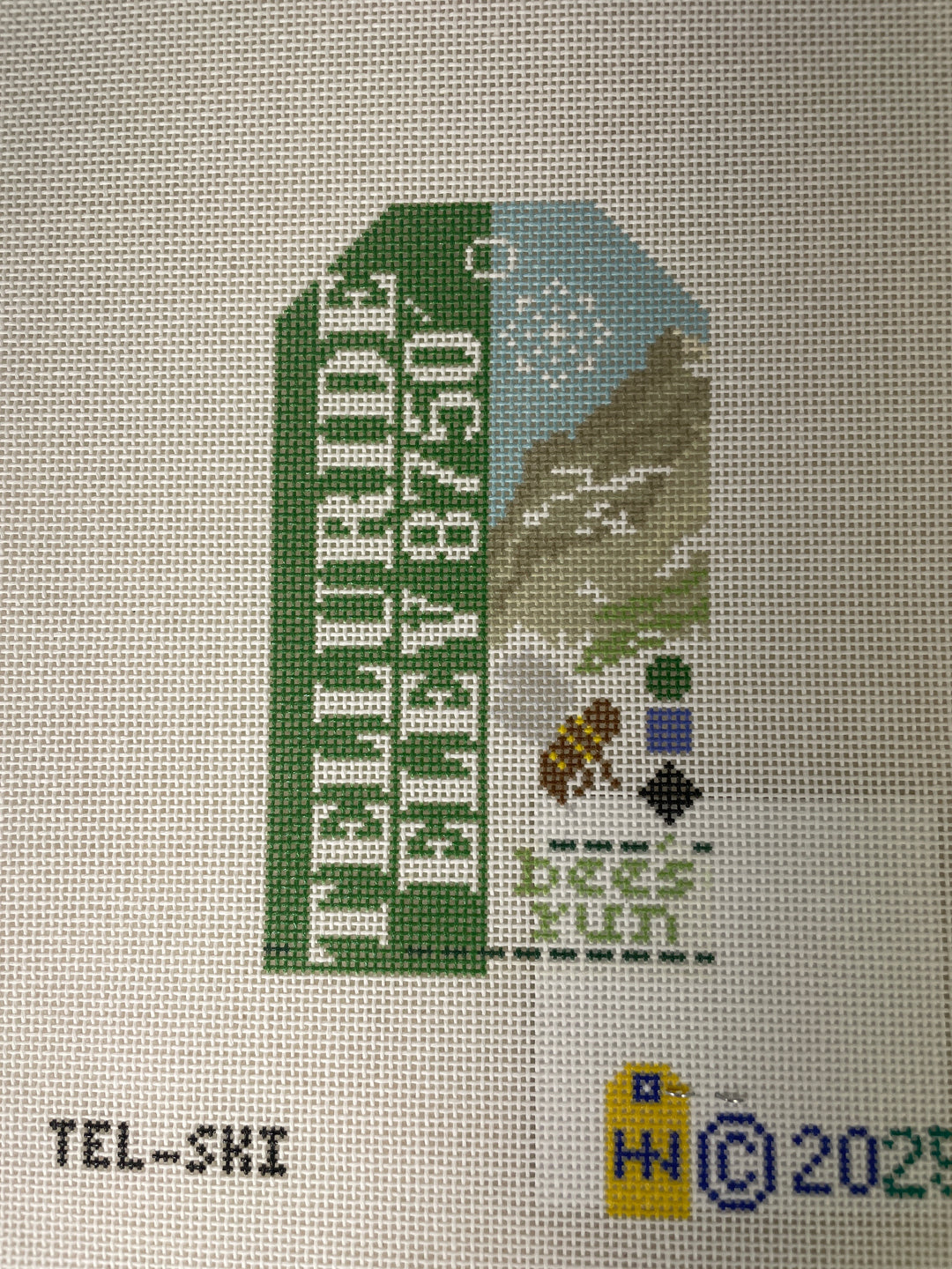 * Hedgehog Needlepoint TEL-ski Telluride Ski Pass