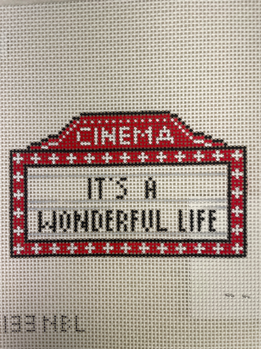 * Blue Waters Needlepoint / Needlepoint by Laura 2133 Marquee-It's A Wonderful Life