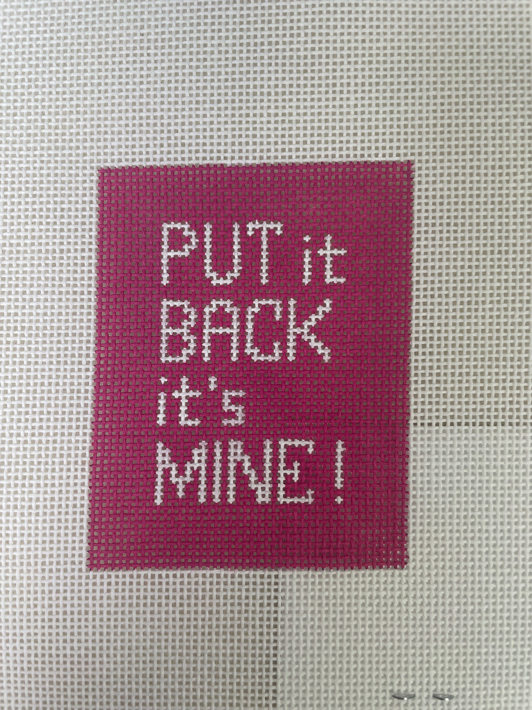 *Elm Tree Needlepoint Designs LT003C Put Me Back-Pink