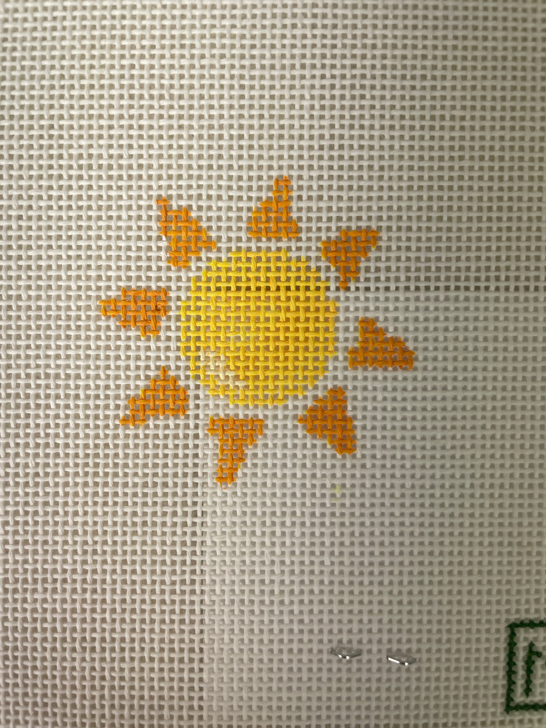 MF Needlepoint Sun Mini Bag Charm