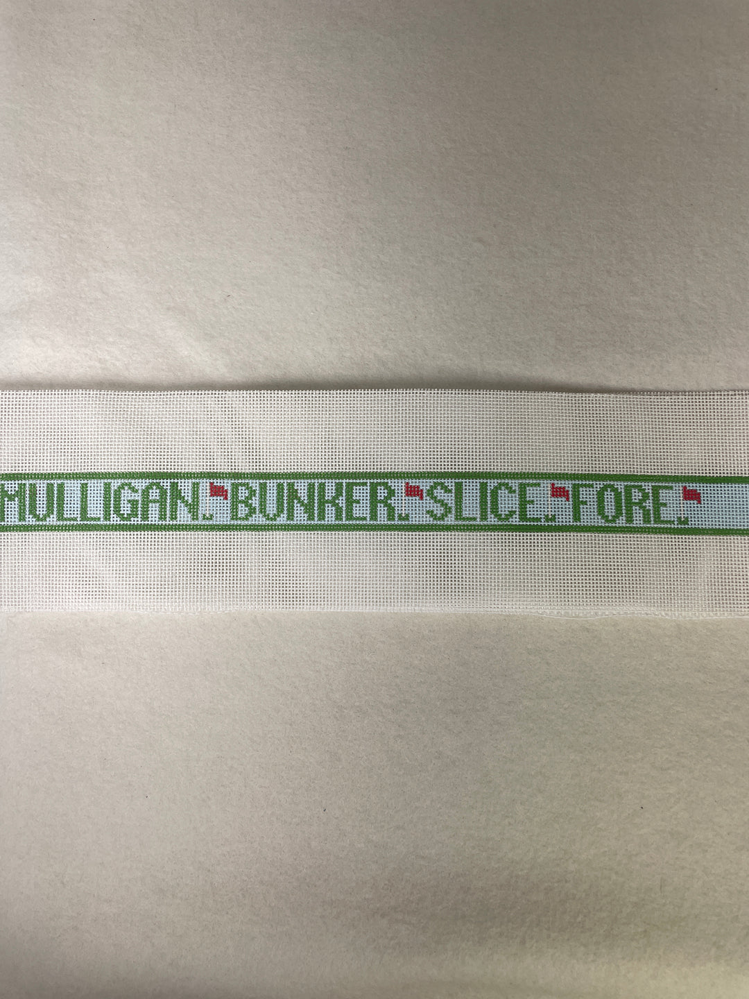little stitches needleworks- Golf Terms Belt for the Realist- Green