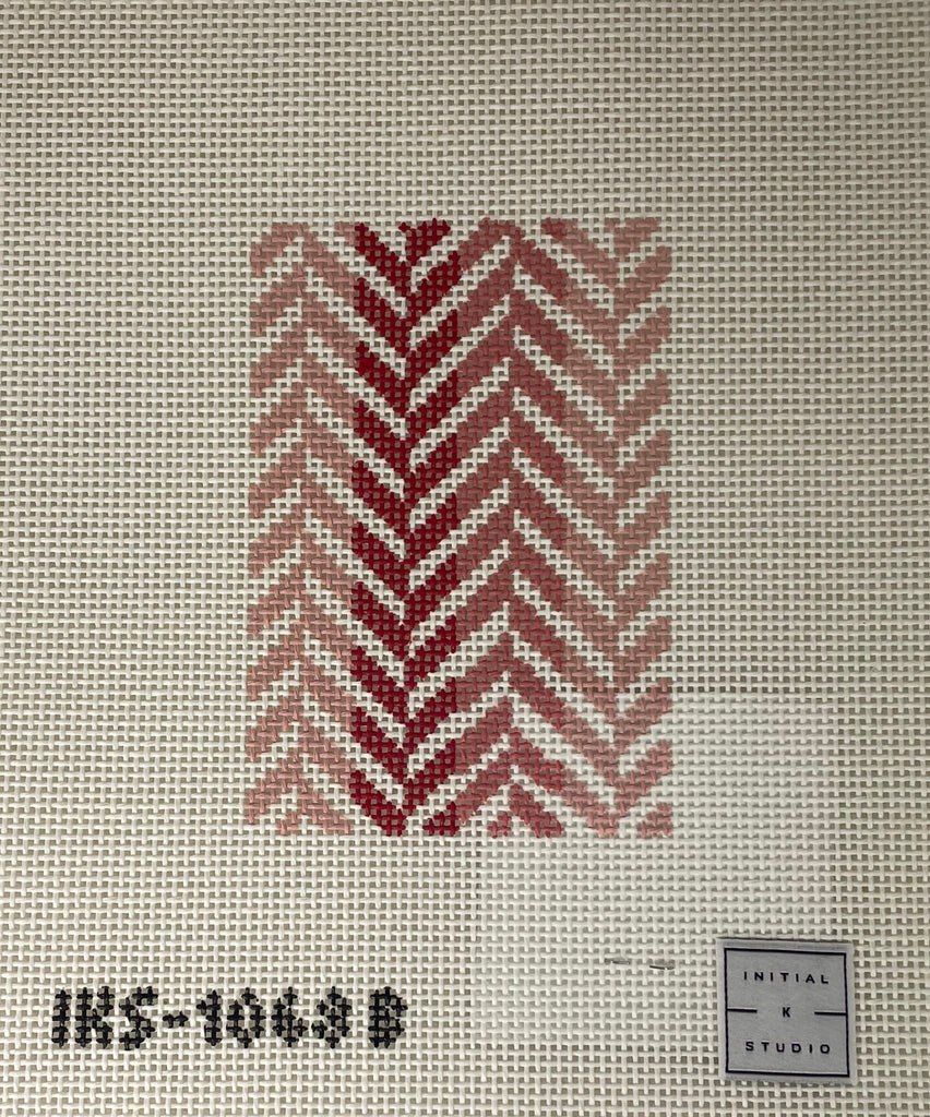 * Initial K Studio 1068B Herringbone Passport Insert- Coral