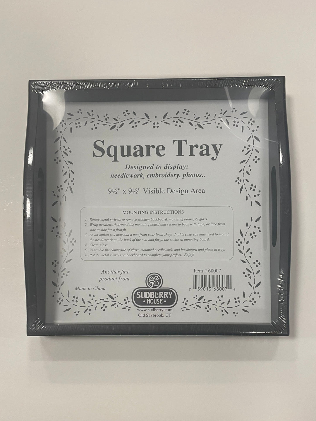 Sudberry House 10x10 Square Tray Black
