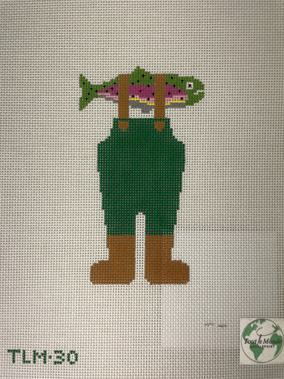 * Tout Le Monde Needlepoint TLM30 Waders- Rainbow Trout