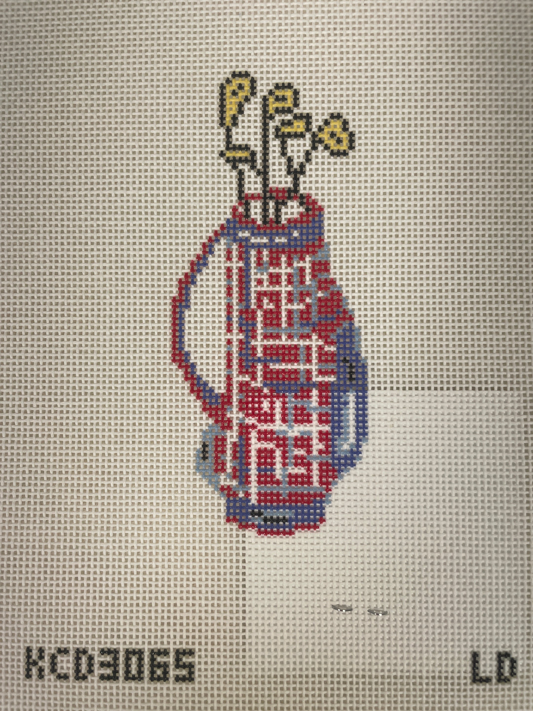 KCN Designers KCD3065 Red Plaid Golf Club Ornament- Printed