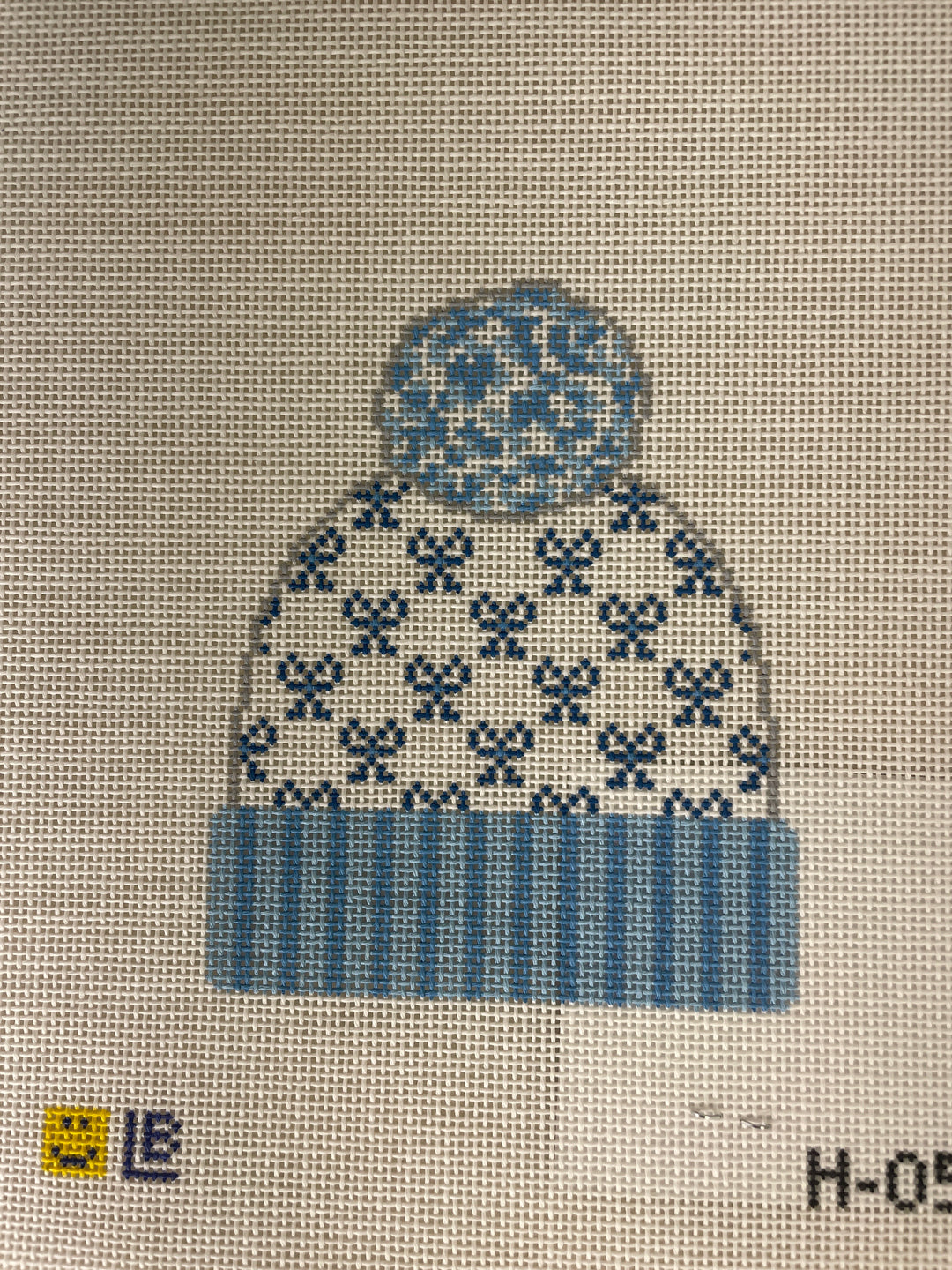 * Lauren Bloch Designs H05 Beanie- Bows, Blue