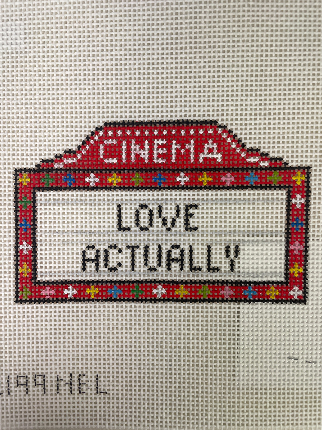 * Blue Waters Needlepoint / Needlepoint by Laura 2199 Marquee- Love Actually
