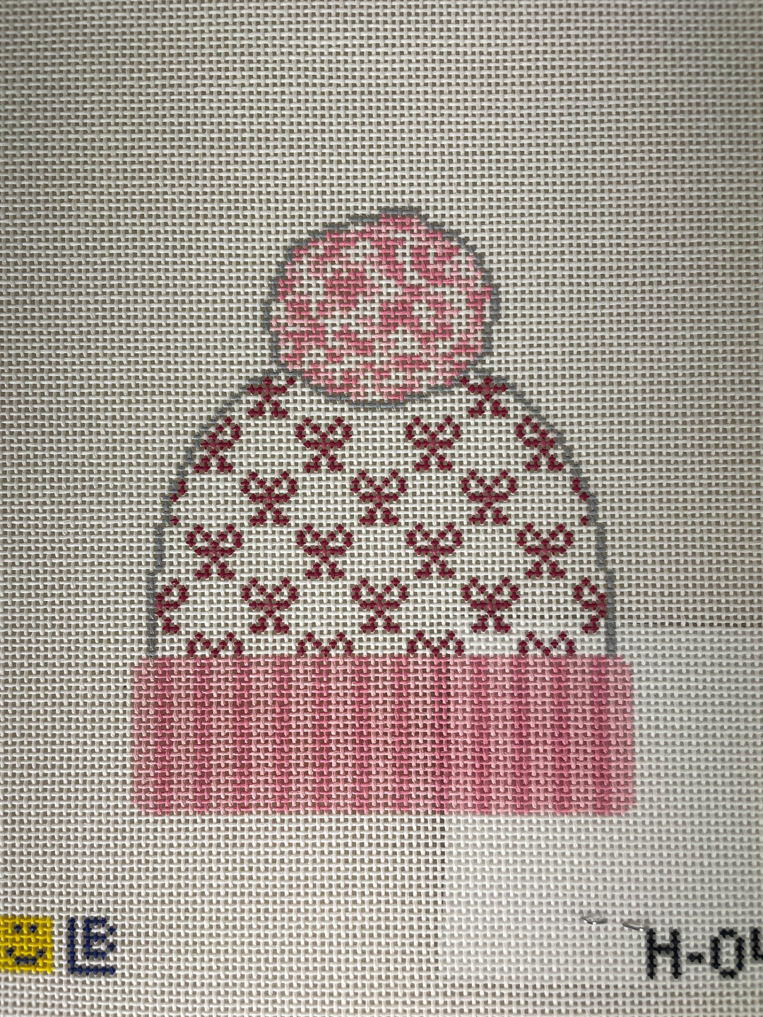 * Lauren Bloch Designs H04 Beanie- Bows, Pink