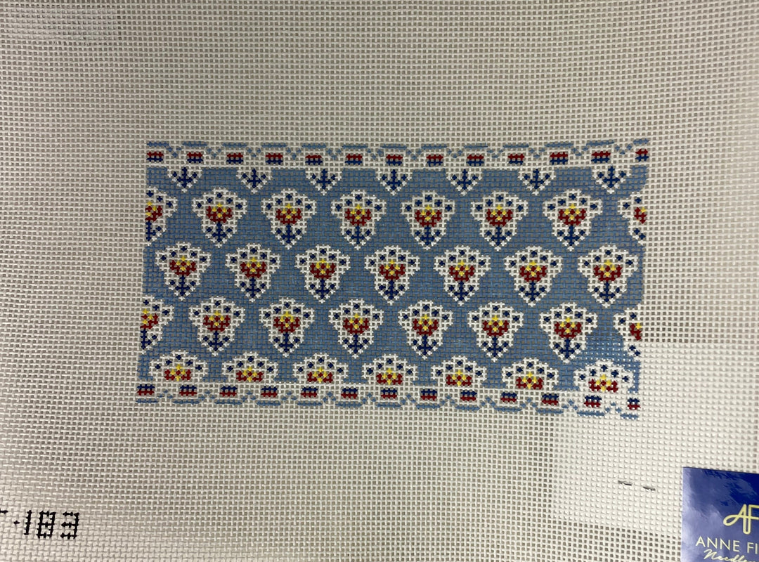 * Anne Fisher Needlepoint AF183 Provence 3x6 insert Blue