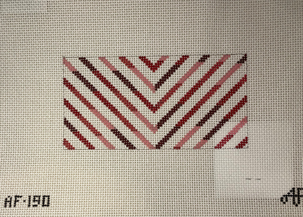 * Anne Fisher Needlepoint AF190 Red Chevron 3x6 insert