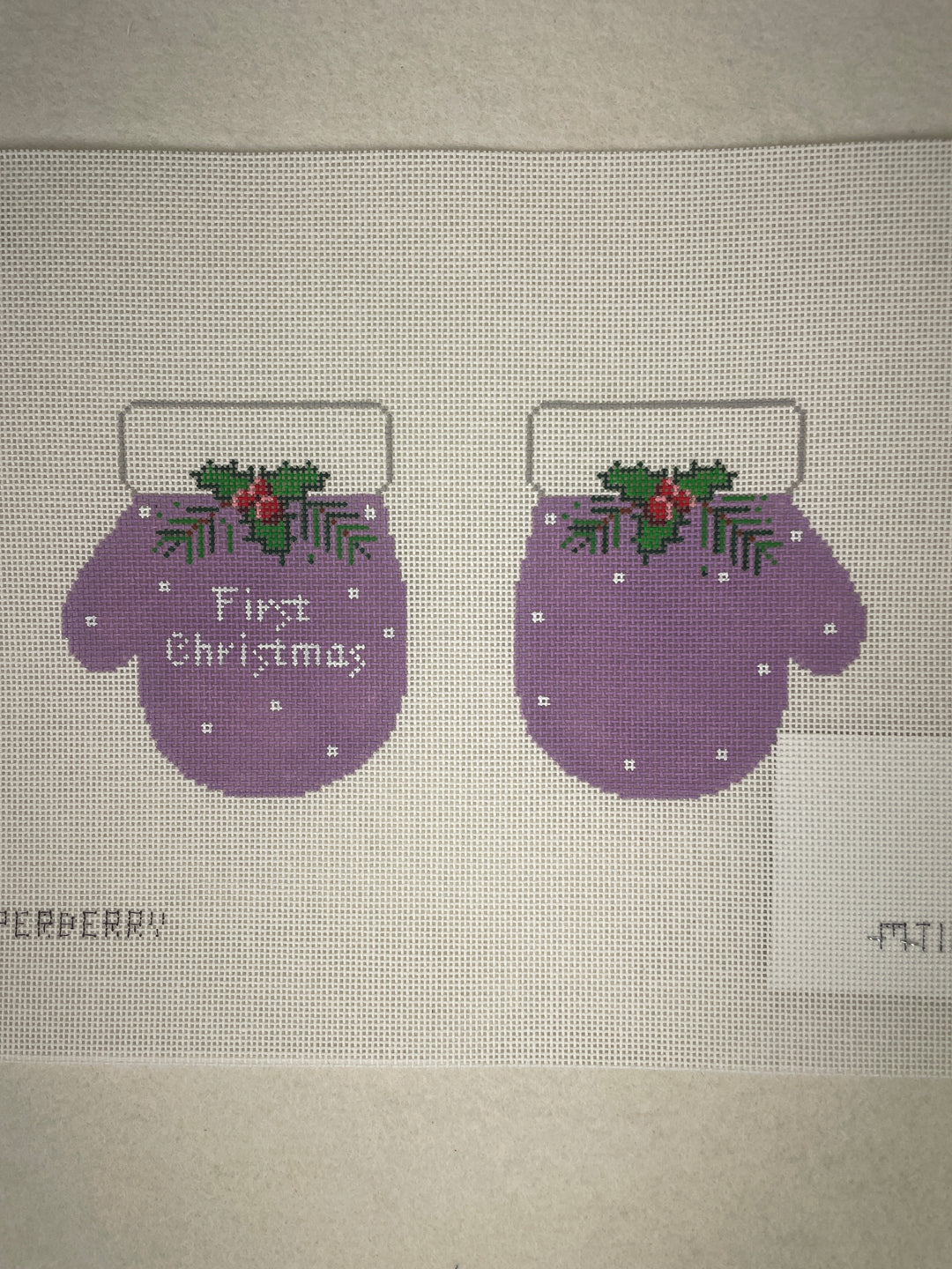 * Pepperberry Designs MT10 First Christmas Mittens, Lavender