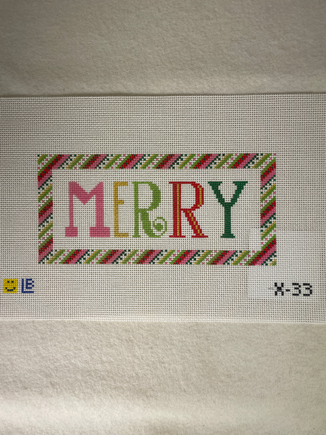 * Lauren Bloch Designs X33 "Merry" Ribbon Border- 13m