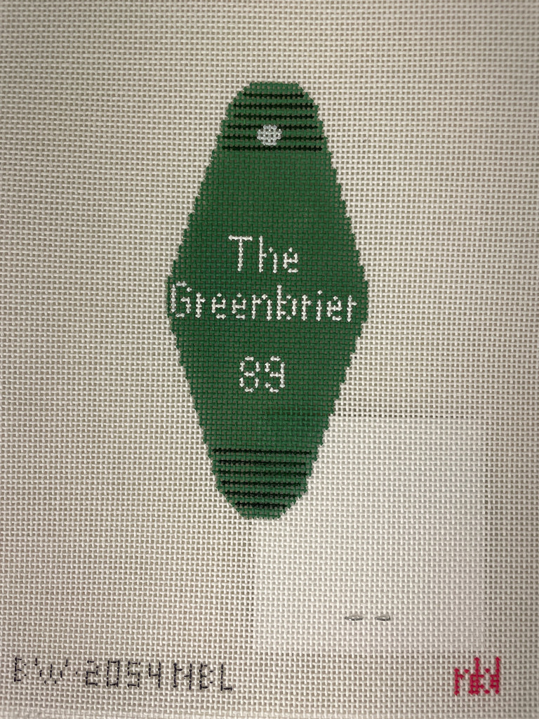 * Blue Waters Needlepoint / Needlepoint by Laura 2054 The Greenbrier Hotel Key