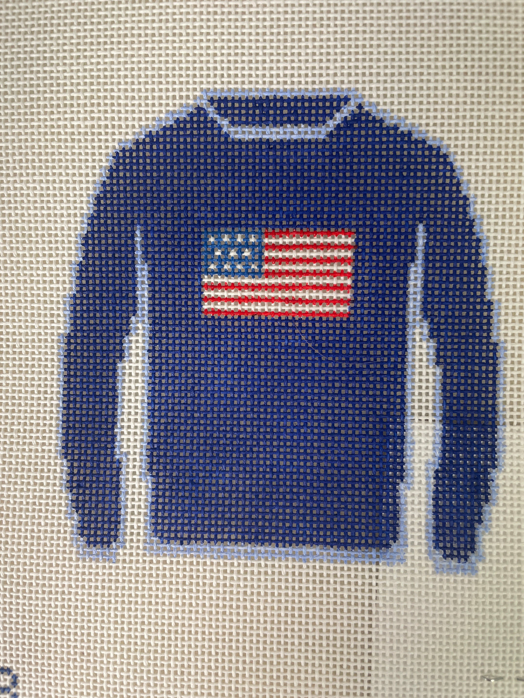 * Morgan Julia MJD1B American Flag Sweater- Navy