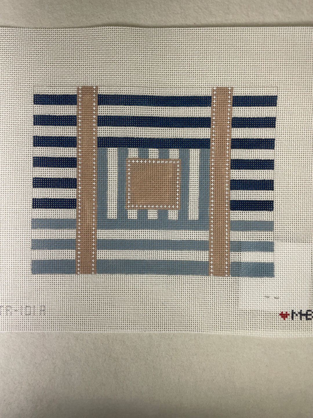 * Love mhb Studio 101A Multi Stripe Tote- Navy Sky 8x6