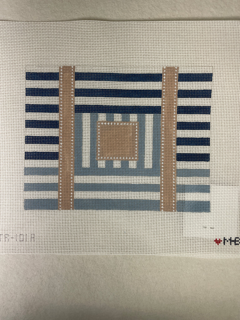 * Love mhb Studio 101A Multi Stripe Tote- Navy Sky 8x6