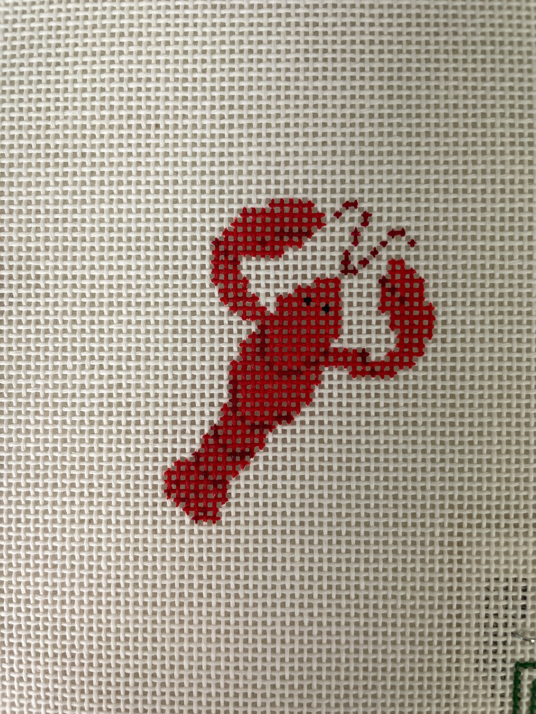 MF Needlepoint Crawbster (crawfish-lobster) Mini Bag Charm