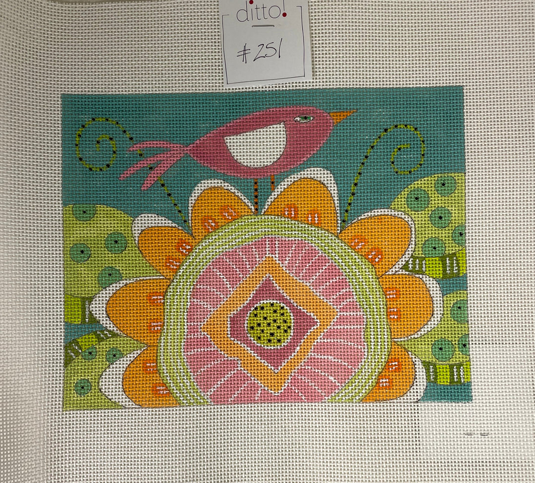 *Ditto Needlepoint Works #251 Bird on Flower