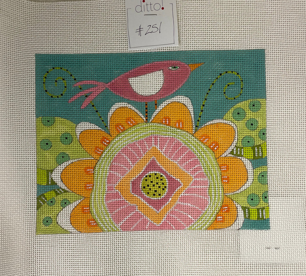*Ditto Needlepoint Works #251 Bird on Flower