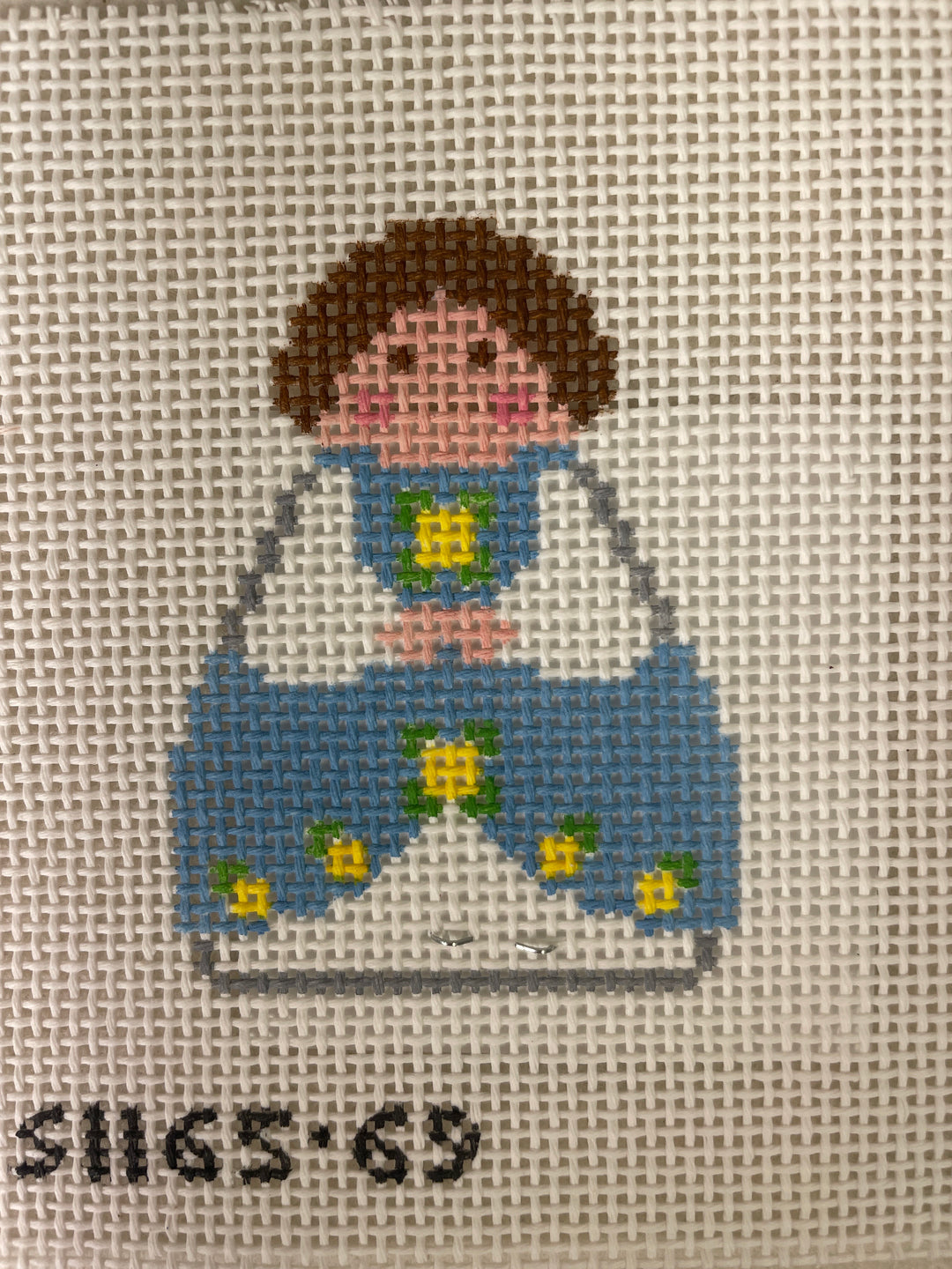 Stitch It's SI165-69 Blue Angel with Yellow Flowers