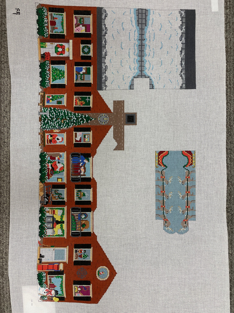 * Susan Roberts Needlepoint 1294 Christmas House, 3 Dimentional