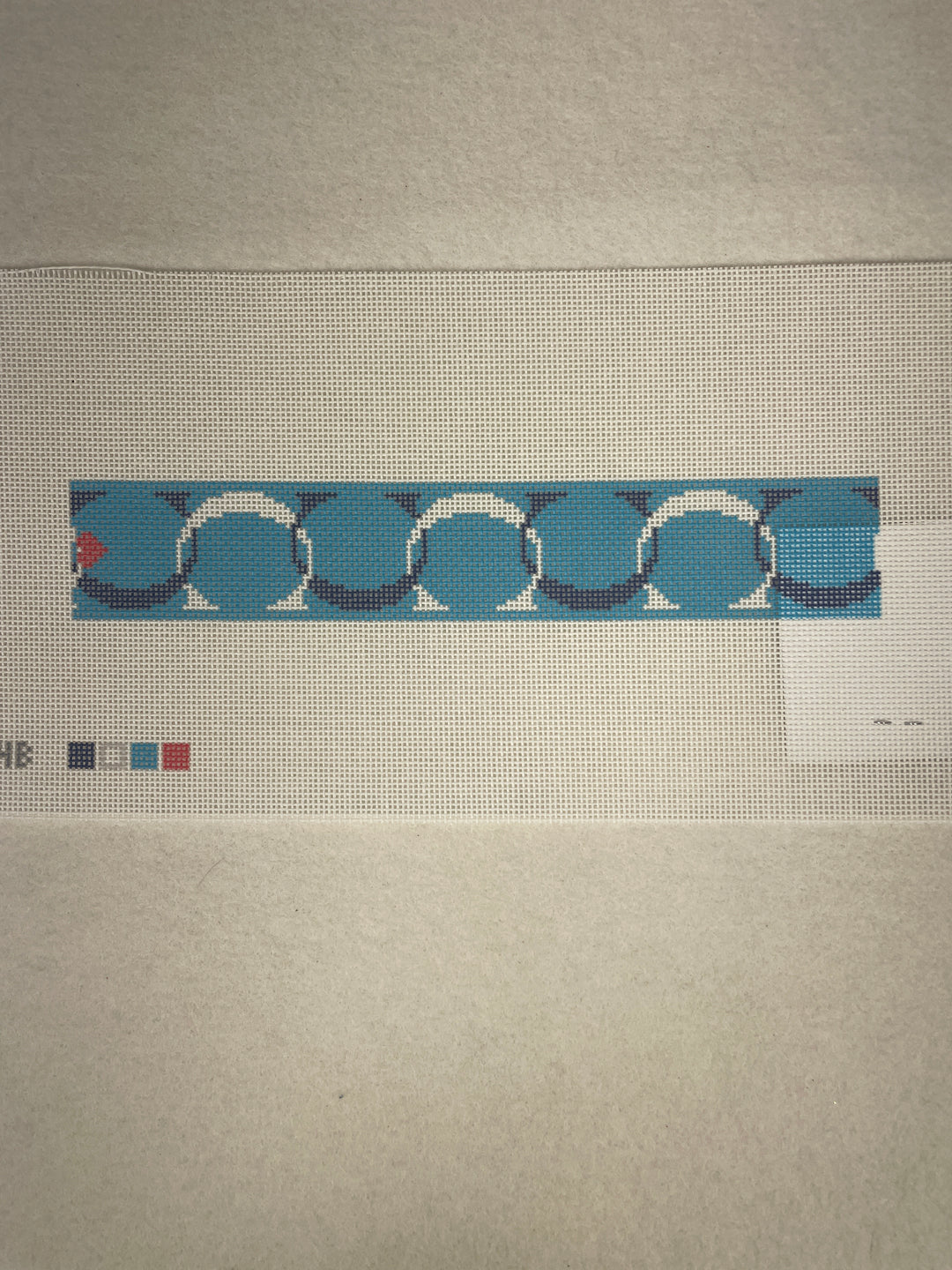 Jeni Sandberg JSC4B/  C Letter Key Fob - Blue and White
