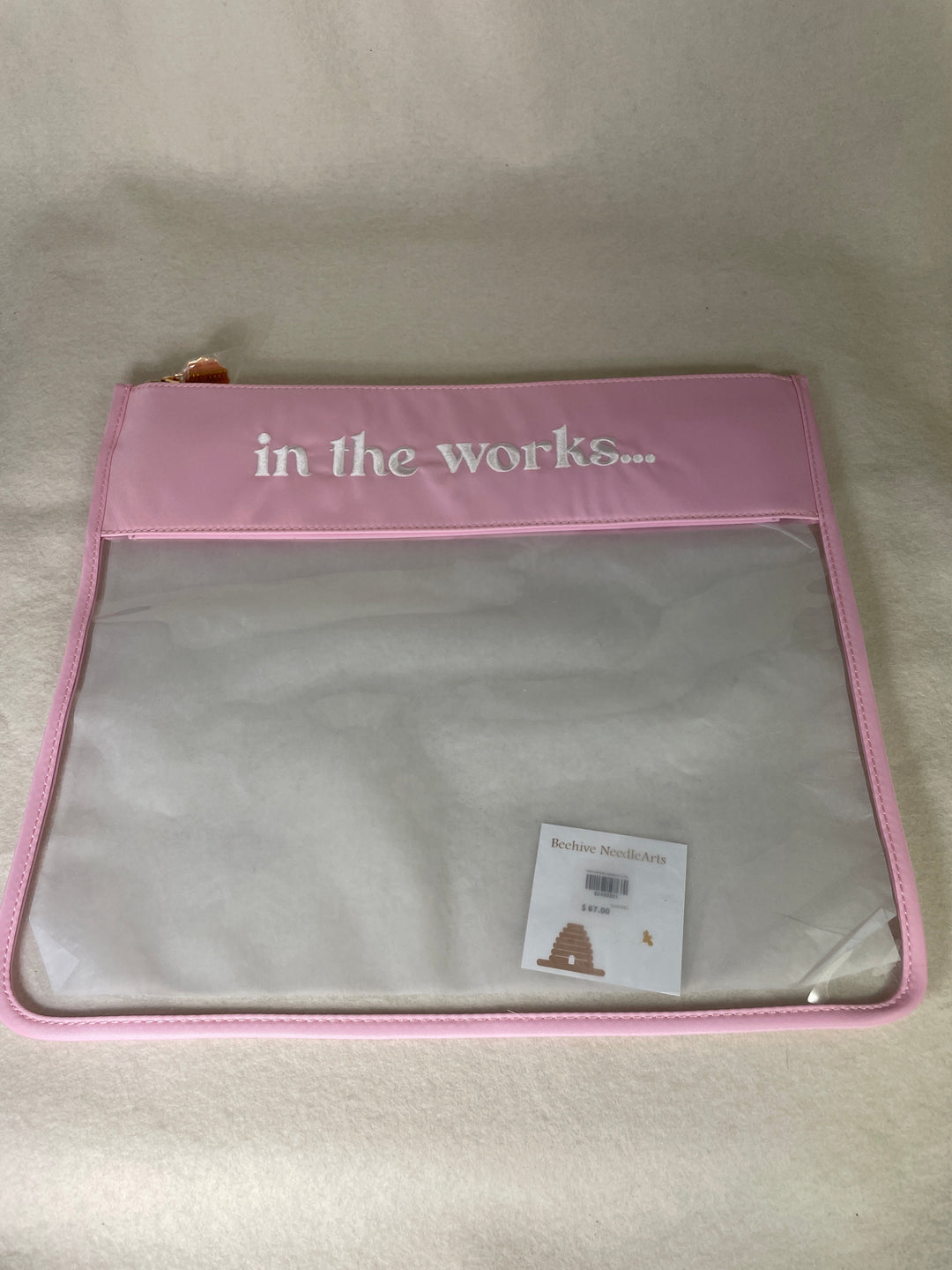 * What's the Stitch Needlepoint / In the Works Project Bag- Bubblegum