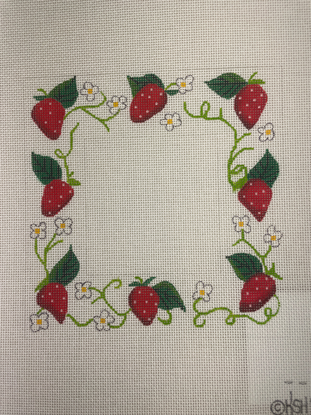 Kate Dickerson Needlepoint FR14 Strawberry Frame