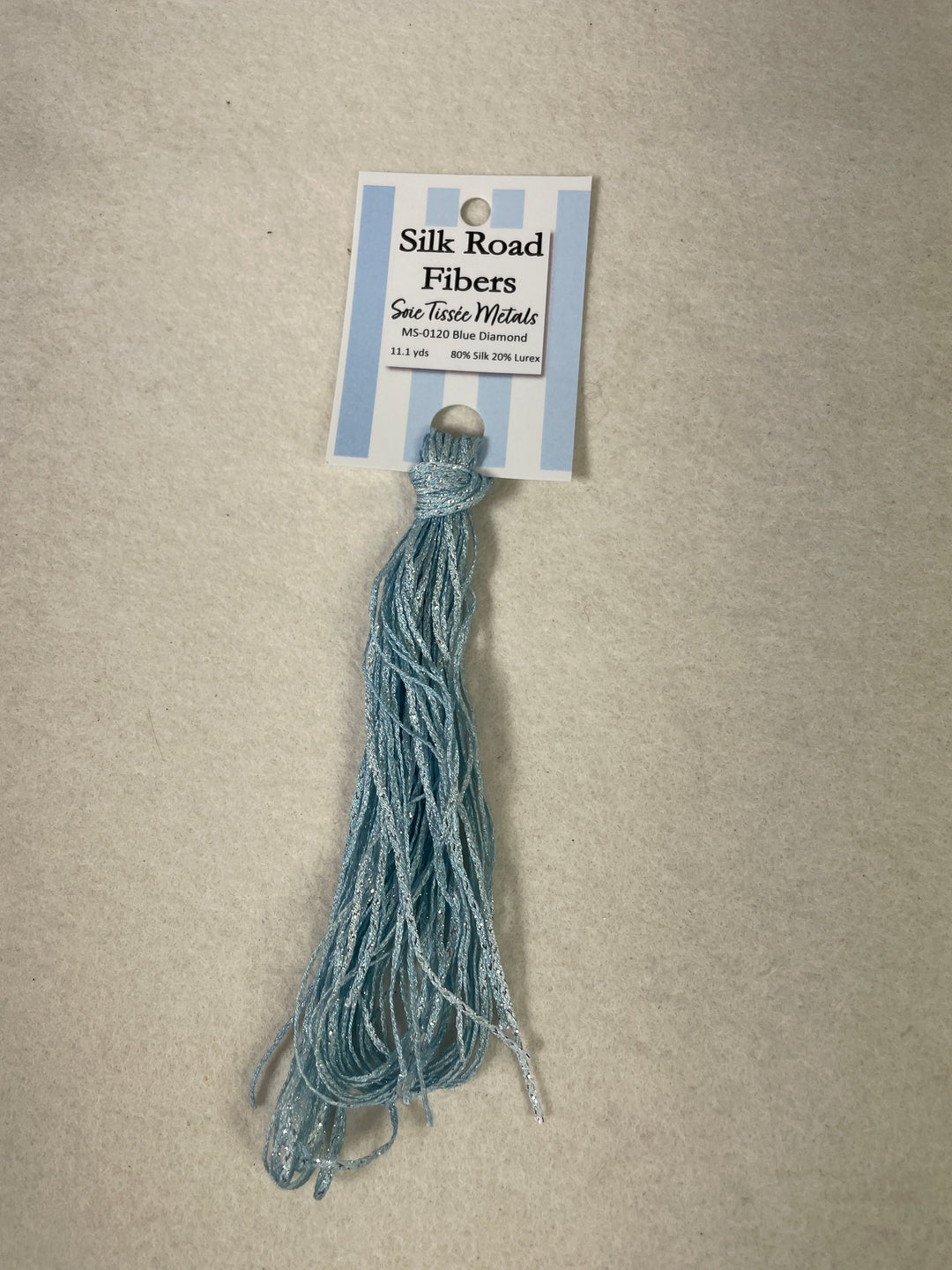 Silk Road Fibers Soie Tissee Metals - MS-0120 Blue Diamond
