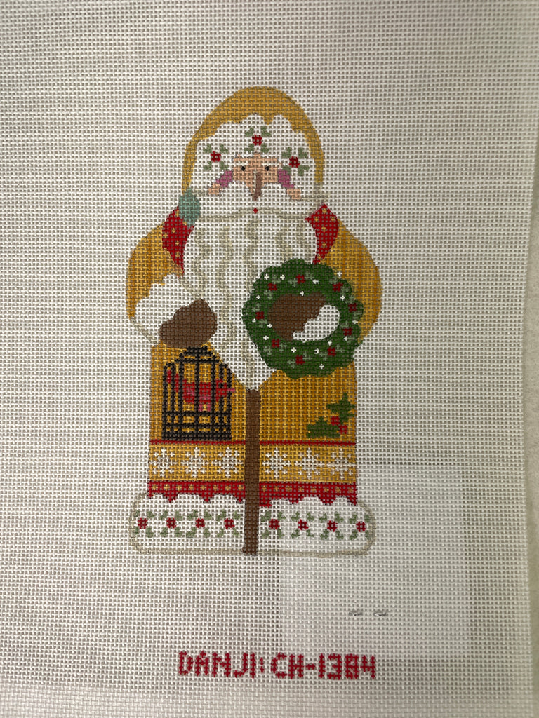 Danji CH1384 Father Christmas- Yellow Holding Wreath