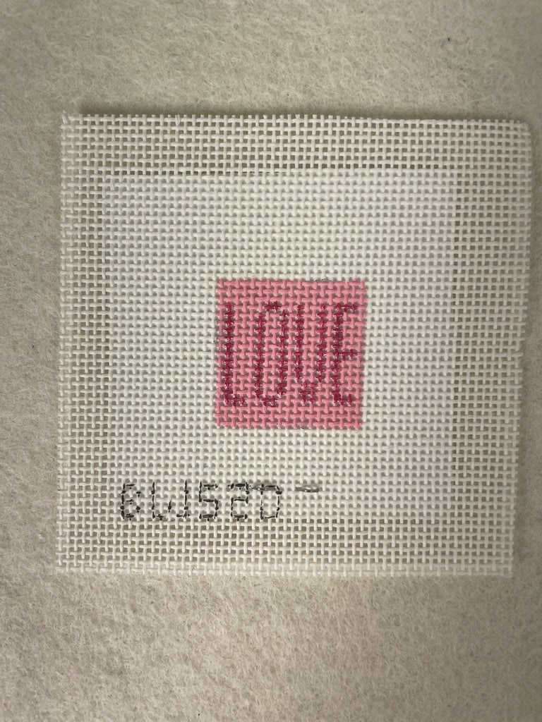 * Blue Waters Needlepoint BW520 Love 1 inch Square