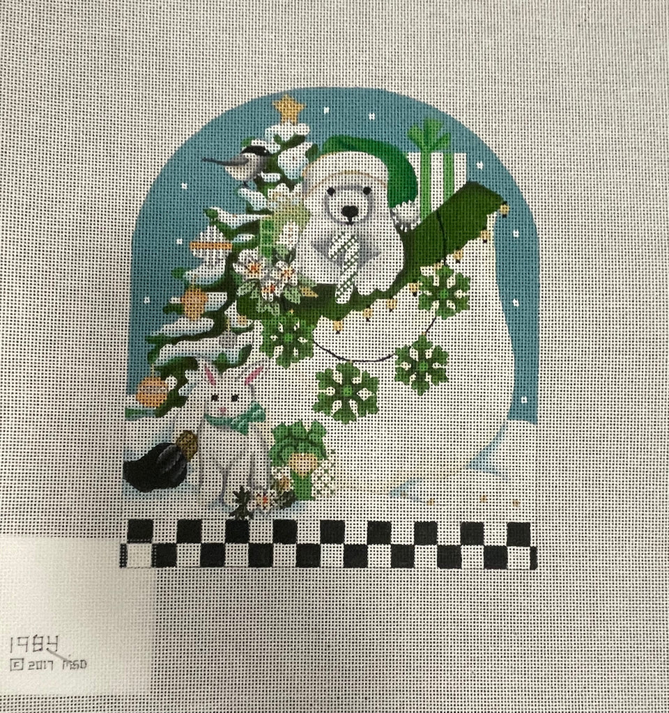 *SALE Melissa Shirley Designs 1984 White Santa Bag