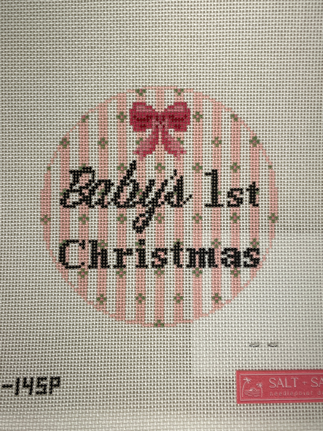 * Salt and Sand 145P First Christmas Bow- Pink