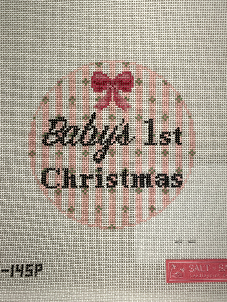 * Salt and Sand 145P First Christmas Bow- Pink