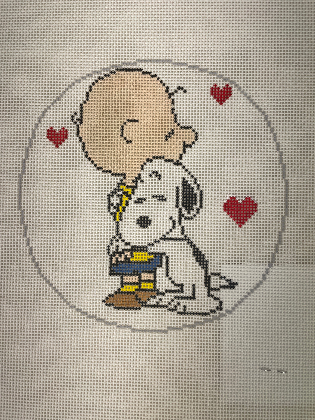 * Officially Needlepoint PNTS-EV08 Snoopy Hugging Charlie Brown