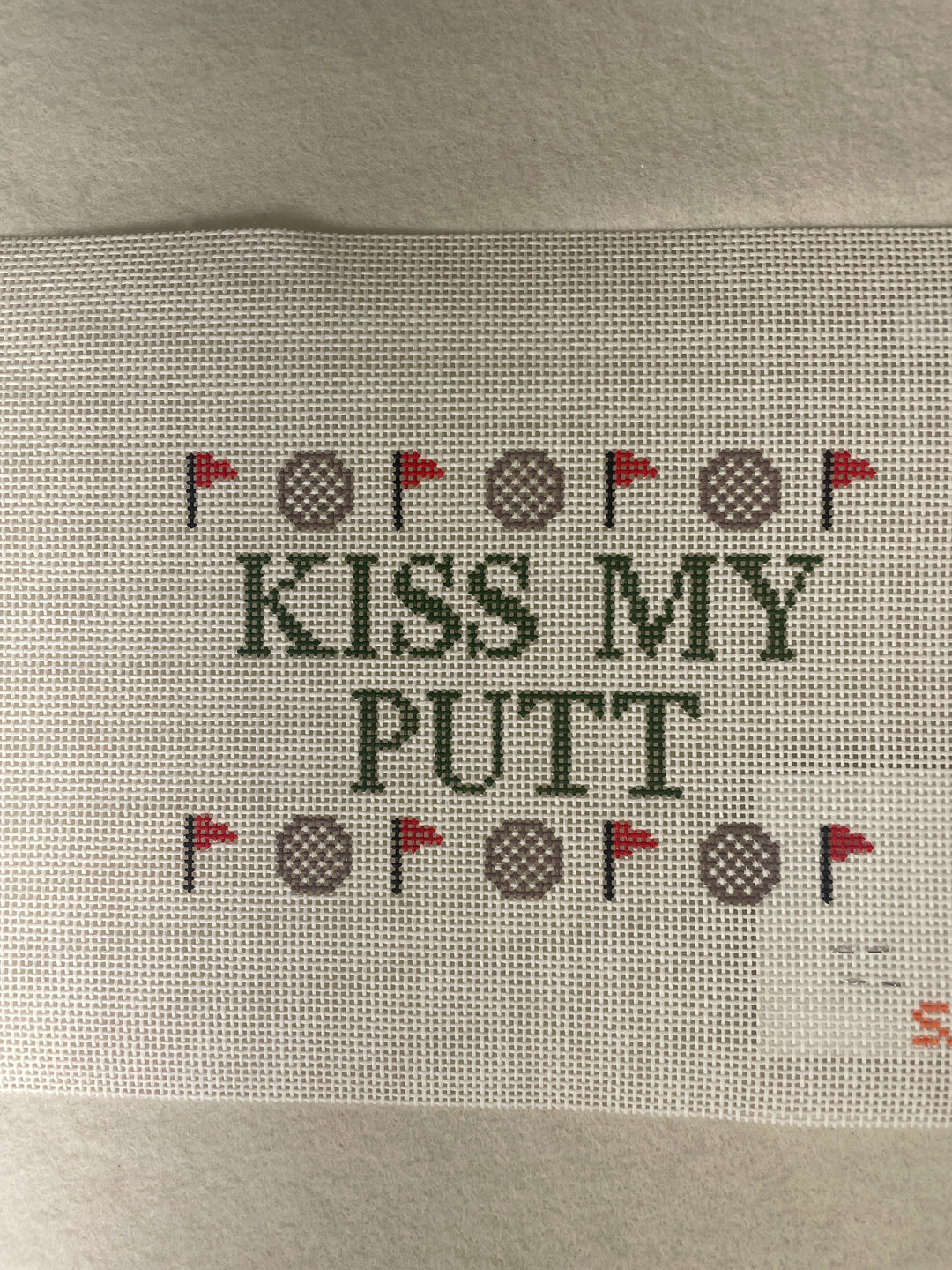 *Stitching with Stacey Needlepoint Designs Kiss My Putt