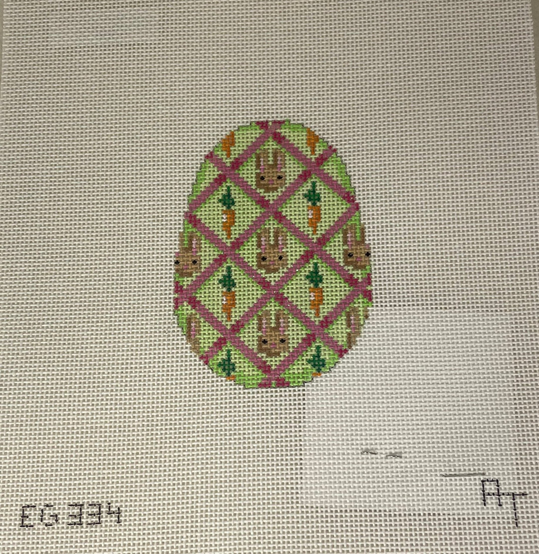 * Associated Talents EG334 Bunnies in Lattice Egg