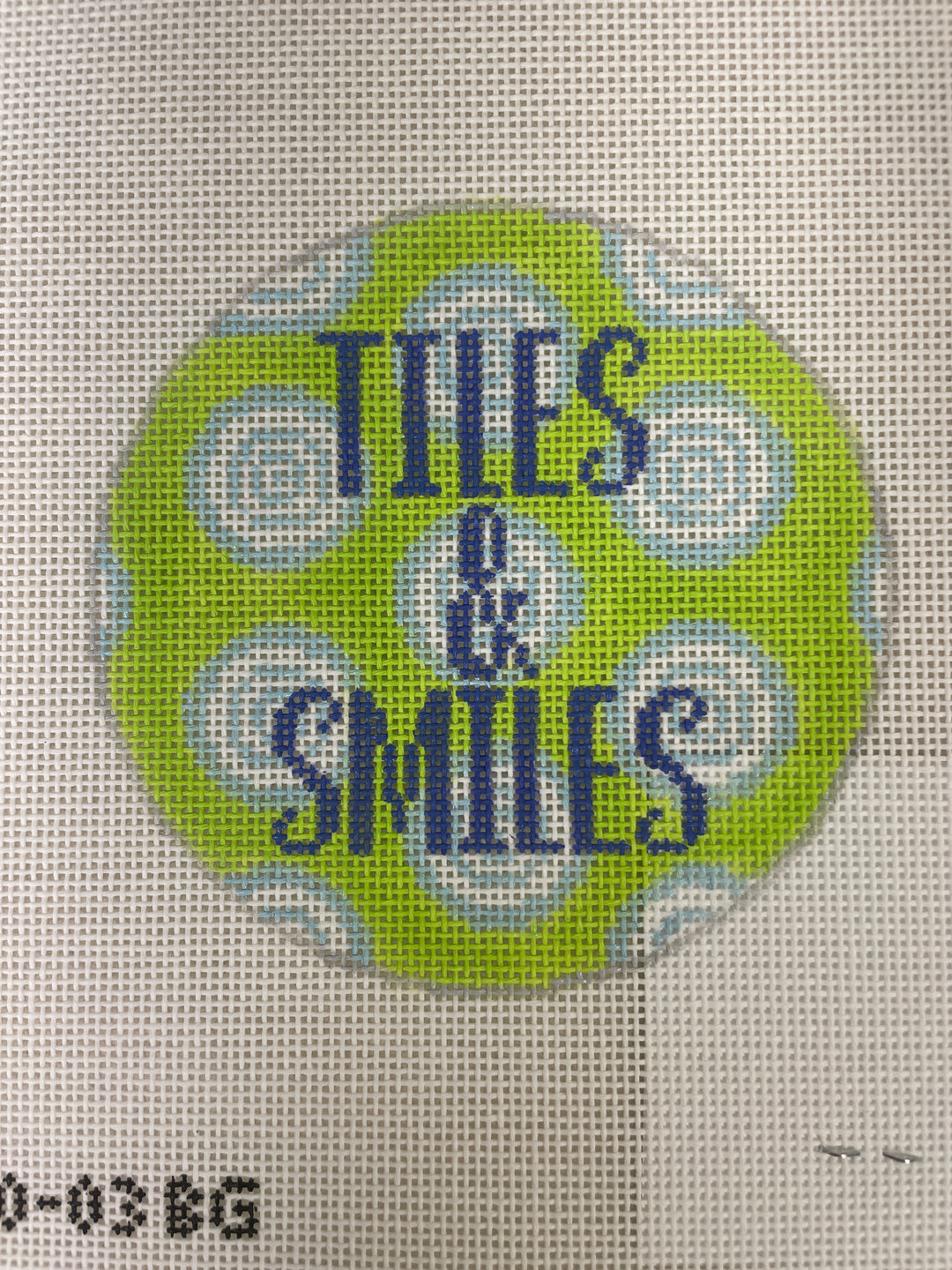 Melissa Loves Needlepoint APCO03 BG Tiles and Smiles