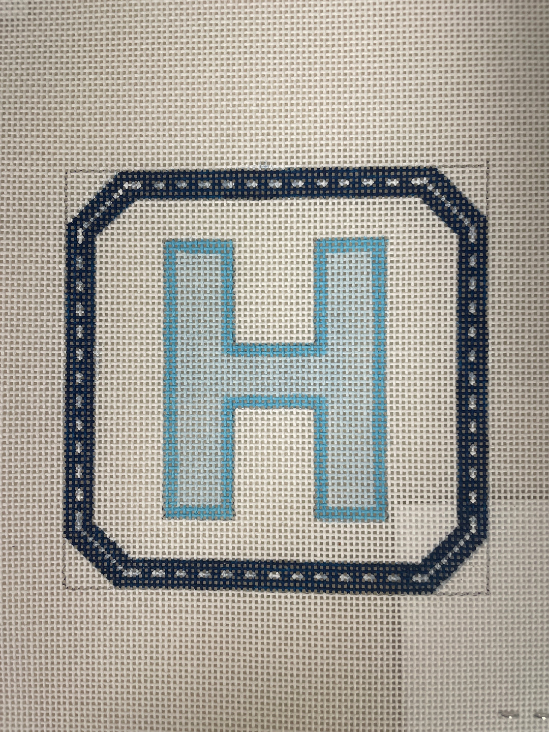 A Stitch in Time 495H Letter "H" Coaster