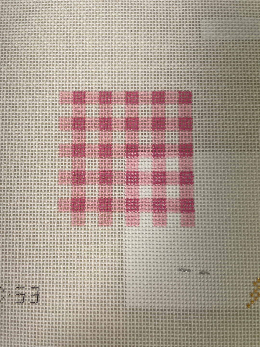 Evergreen Needlepoint CC53 Pink Gingham Cozy Insert