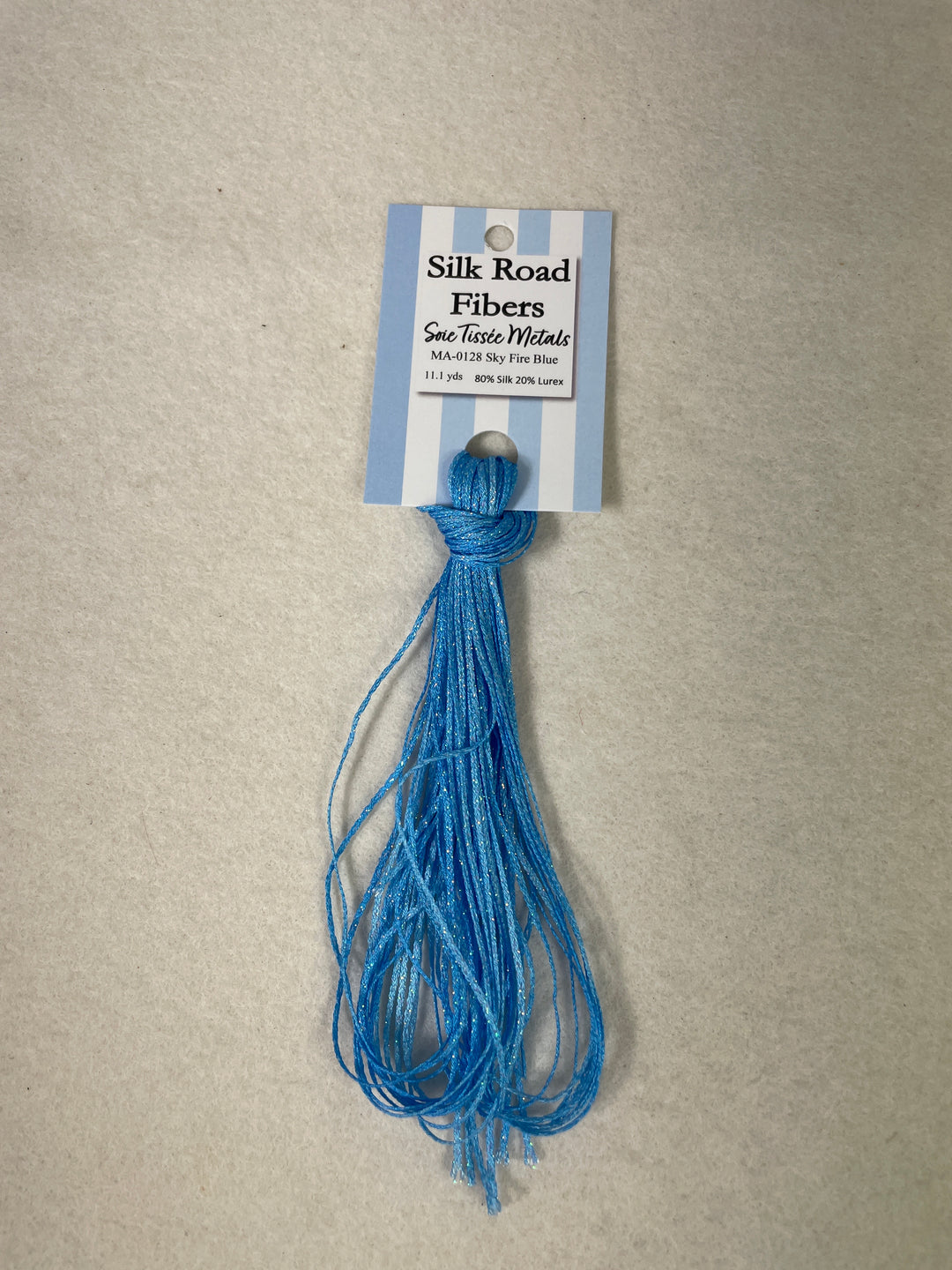 Silk Road Fibers Soie Tissee Metals - MA-0128 Sky Fire Blue