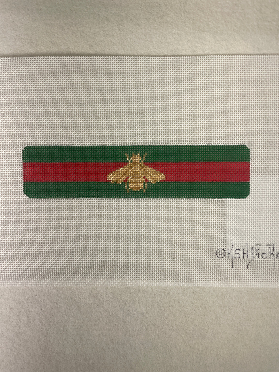 Kate Dickerson Needlepoint CU69 Bee Cuff