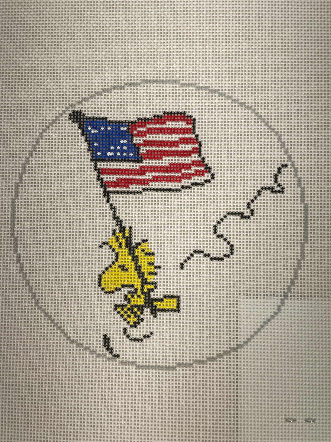 * Officially Needlepoint PNTS-Patriot04 Woodstock Flying the Flag
