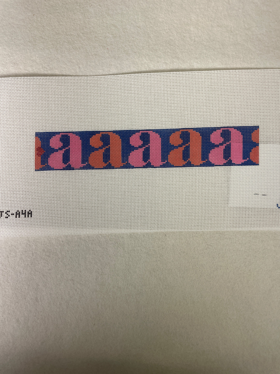 * Jeni Sandberg 'A' Letter Key Fob JSA4A - Lower Case Pink and Orange